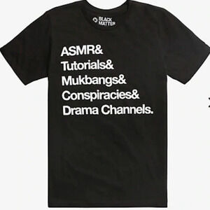 Black Matter Internet Video Tee Shirt Top L